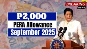 ₱2,000 PERA Allowance Coming in September 2025 – Who Qualifies and How Much You’ll Get?